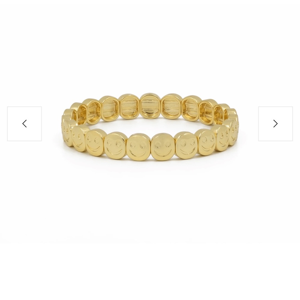 *Viral* Lisa Gozlan Happy face classic bracelet in Gold! SOLD!